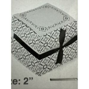 24 Gift 2" Boxes Birthday Party  Favor Wedding Candy Buffet Black White w/Ribbon